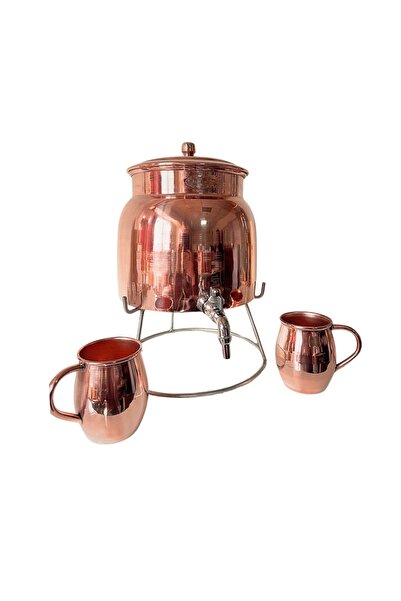 Destilatori Set Rezervor 8 L si 2 Cani Cupru Lucios pentru Apa Ayurveda AlmaC...