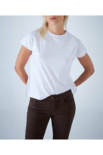 NEW JOURNAL Γυναικείο λευκό μπλουζάκι APP1314