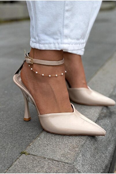 I Love Shoes Rovire Stiletto Beige Wrinkled Leather