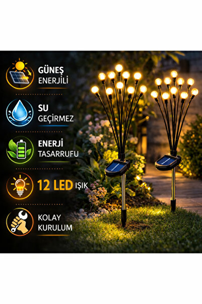 Solar Powered Firefly Garden Lamp 2 Pieces 6 Pieces Bunch Solar Decorative Garden Lighting