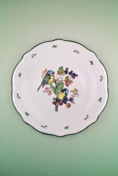 Bursa Porselen Dekor Berry Blue Green Mesh Porcelain Serving/Wall Plate