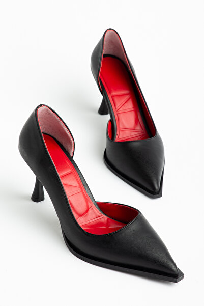 ELEVAM Γυναικεία δερμάτινα βραδινά παπούτσια στιλέτο με λεπτό τακούνι