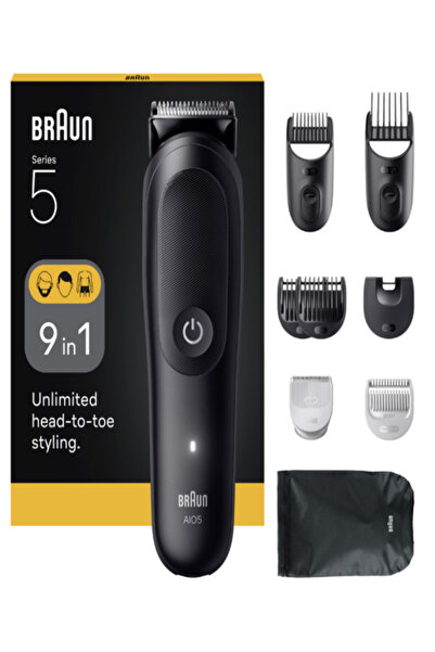 Braun All-in-One Series 5 AIO5540, 9-in-1 Multifunctional Hair Trimmer