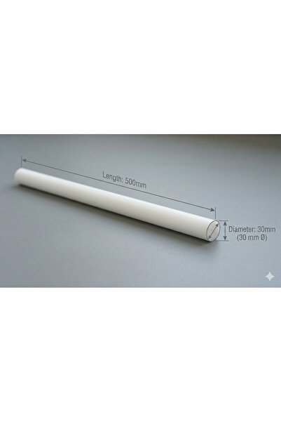 SEZEN METAL PLASTİK Ø30x500mm Pom /delrin /poliasetal beyaz(Plastik)