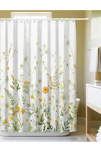 SUMGAR Thick, opaque, easy-to-wash, waterproof shower curtain 182x182cm with ...