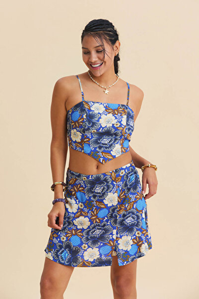 Los banditos Bluză crop cu bretele reglabile și spate elastic