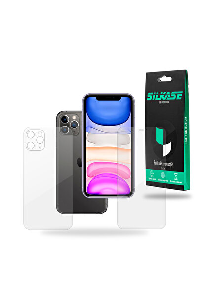 SILKASE Set 2 folii pentru Apple iPhone 11 Pro, SILKASE, protectie telefon, s...