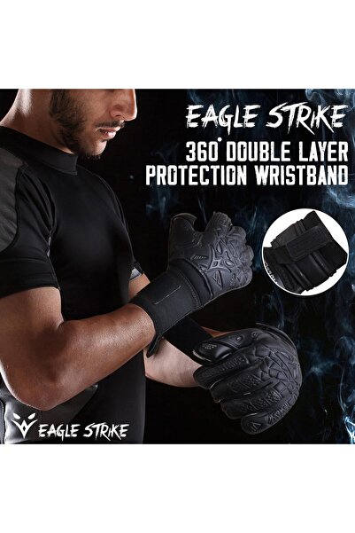 eagle strike Soccer Goalie Gloves - Fingers Protection, Sizes 5 to 11, 4mm German Giga Latex Pro-Lev