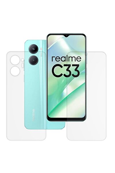 SILKASE Set of 2 matte films for Realme C33, phone protection, silicone