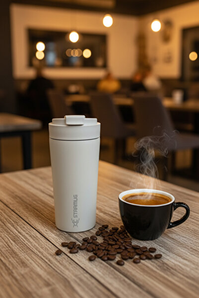 Star Termos 380 ml Thermos Mug Stainless Steel Leak-Proof 6 Hours Hot 12 Hour...