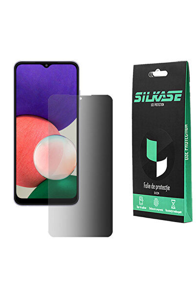 SILKASE Privacy film for Samsung Galaxy A22 5G, screen protector, silicone