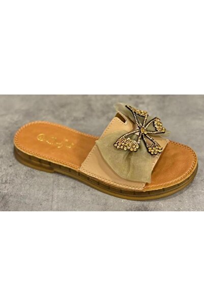 Guja 26Y460-11 Women's Stoned Flexible Sole Leather Slippers