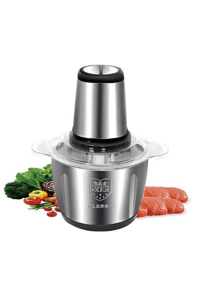 SimpluAcasa Tocător Electric Profesional 3L, Bol din Inox, Motor Puternic(500...