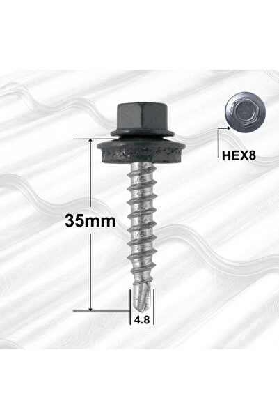 Mester Suruburi Autoforante 4.8x35mm Gri Antracit RAL7016, Saibă – 250buc/cut...
