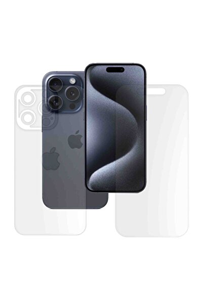 SILKASE Set of 2 matte foils for Apple iPhone 15 Pro Max, phone protection, s...