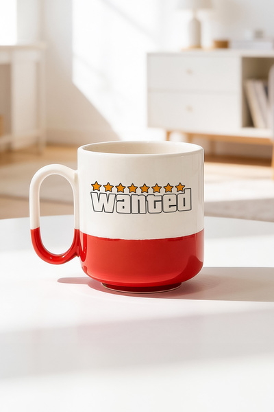 BB TRADE كوب برو مطبوع من السيراميك بتصميم وانتد 330 مل