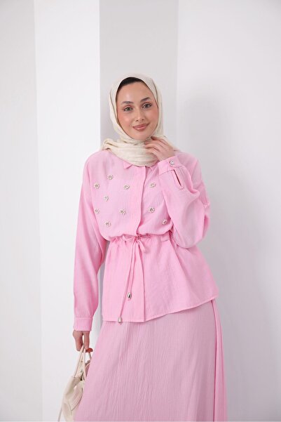 VOICTEC Premium Quality Strawberry Fabric Skirt Blouse Set