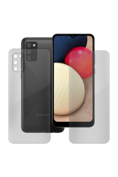SILKASE Set of 2 foils for Samsung A03s, phone protection, silicone