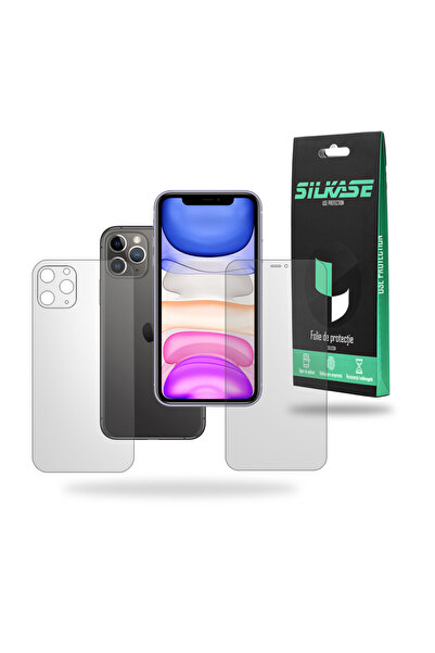 SILKASE Set 2 folii mate pentru Apple iPhone 11 Pro, protectie telefon, silicon