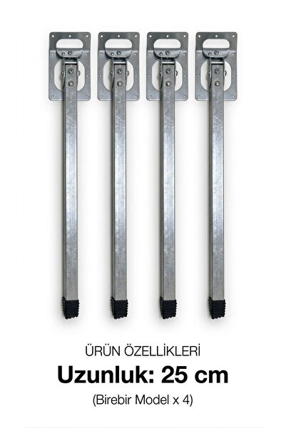GenelTedarik 4’lü Set 25 cm Katlanır Sehpa Ayağı