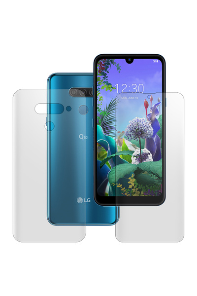 SILKASE Set of 2 matte films for LG Q60, phone protection, silicone