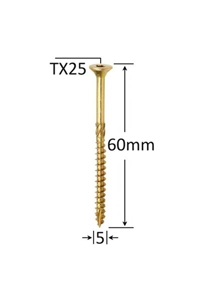 Mag-Krak Surub Dulgherie Cap Inecat 8x60 mm Torx TX40 - 100buc/cutie