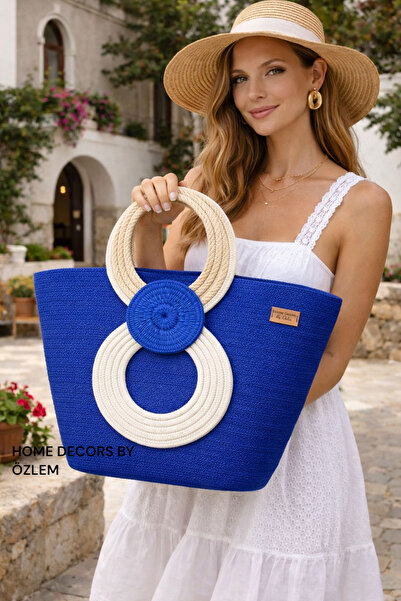 home decors by özlem Straw Handbag Shoulder Bag Beach Bag Daily Bag Women's B...