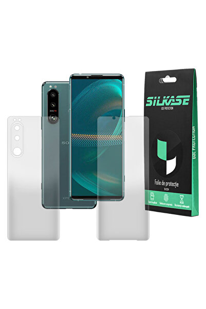 SILKASE Set of 2 matte films for Sony Xperia 5 III, phone protection, silicone