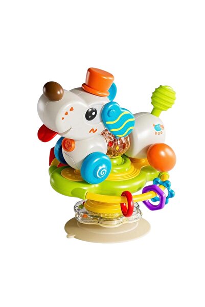 OEM Jucarie senzoriala interactiva Caine Vesel cu ventuza, motricitate fina, ...