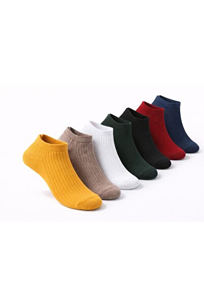 Sky Socks 8-Piece Men's Colorful Booties Economic Package Short Sports Sneake...