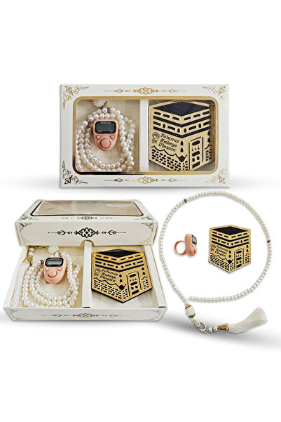 Yeşilipek 3lü Özel Tasarım Kutulu Tesbih ve Magnet ve Zikirmatik Set