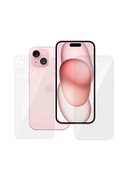 SILKASE Set of 2 foils for Apple iPhone 15, phone protection, silicone