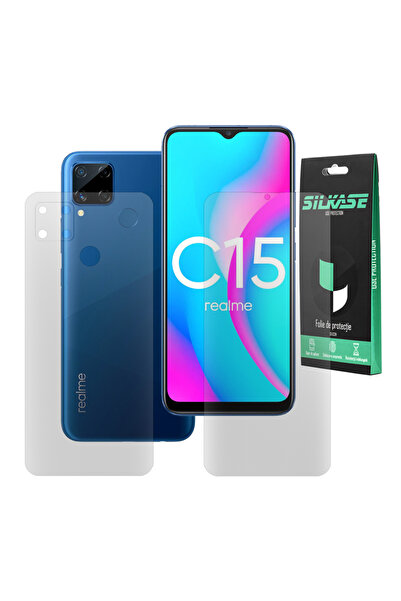 SILKASE Set of 2 matte films for Realme C15, phone protection, silicone