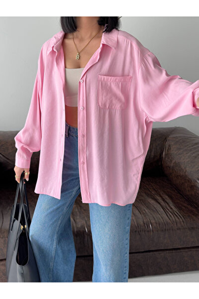 Lamierra Oversize Women's Shirt with Pockets