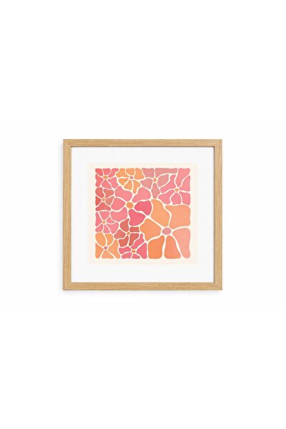 Home Abstract decorative painting with frame, 20x20 cm