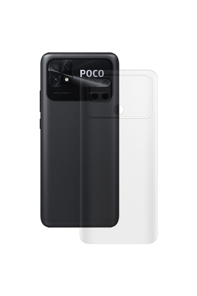 SILKASE Ματ μεμβράνη πλάτης για Xiaomi Poco C40, προστασία πλάτης, σιλικόνη