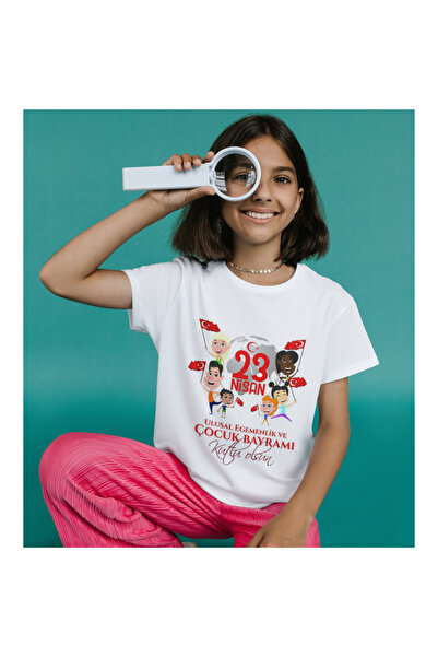 ALPŞAN TİCARET Παιδικό μπλουζάκι με στάμπα 23 Απριλίου Παιδικό μπλουζάκι 23 Α...
