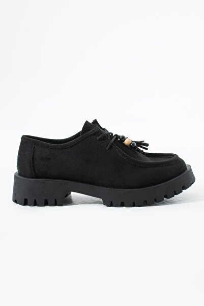 Siena Shoes Sensio Γυναικείο Loafer με Αξεσουάρ σε Μαύρο Σουέντ