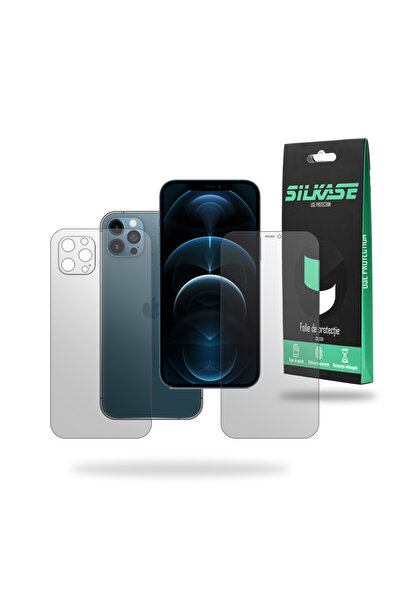 SILKASE Set 2 folii mate pentru Apple iPhone 12 Pro, protectie telefon, silicon