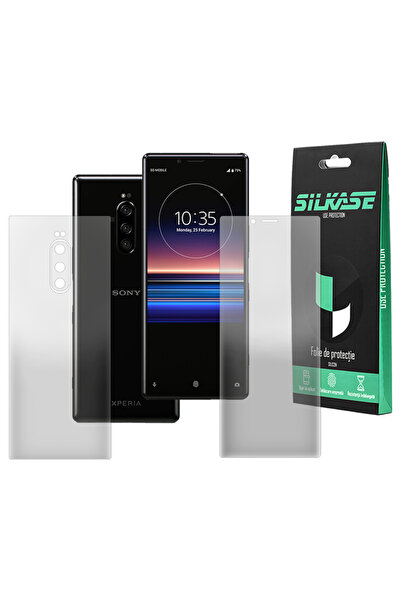 SILKASE Set of 2 matte films for Sony Xperia 1, phone protection, silicone
