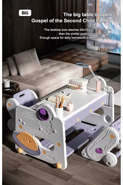 OEM Set Masa 2 Scaune Copii cu Tabla 3 in 1 Birou,Suprafata Comp LEGODUPLA & ...