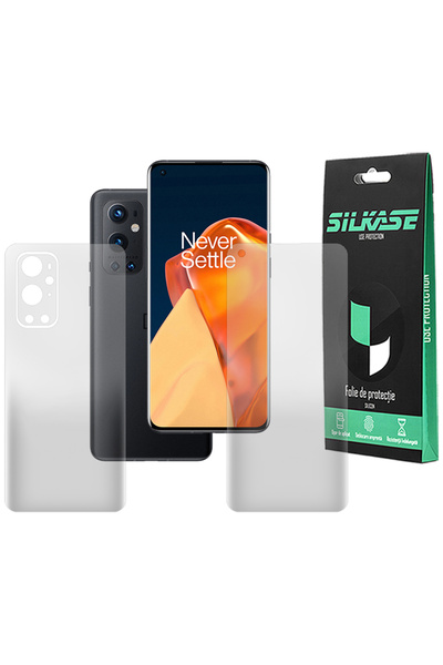 SILKASE Set of 2 matte films for OnePlus 9, phone protection, silicone