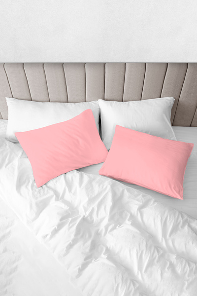 Monolisse Σετ 2 μαξιλαροθηκών από 100% οργανικό βαμβάκι Akfil - 50x70 εκ. Ροζ...