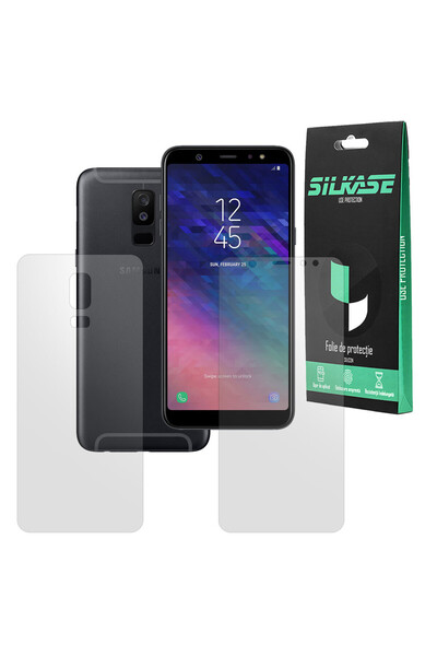 SILKASE Set of 2 matte foils for Samsung A6 Plus (2018), phone protection, si...