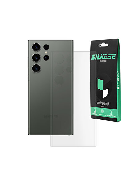 SILKASE Folie spate mata pentru Samsung Galaxy S23 Ultra, protectie spate, silicon