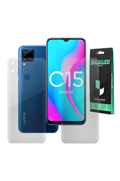 SILKASE Set of 2 foils for Realme C15, phone protection, silicone