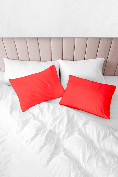 Monolisse 100% Organic Cotton Akfil Pillowcase Set of 2 - 50X70 cm Red