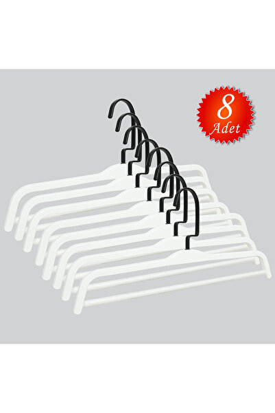 NYN شماعات بناطيل خشبية سوداء من بارلي، 8 قطع