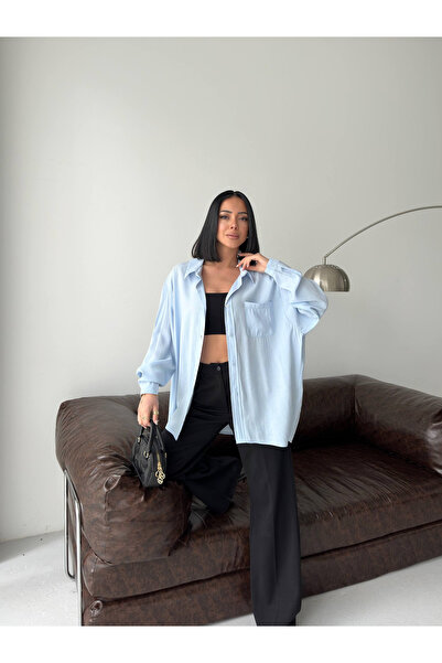 Lamierra Oversize Women's Shirt with Pockets