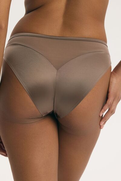 ESOTIQ Women's Elegant Briefs Panties Satin Finish with Mesh Details Smooth C...